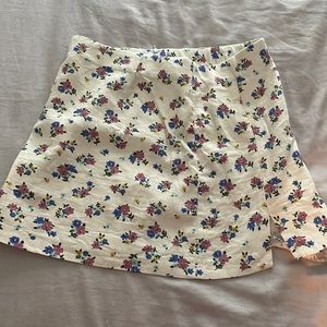 Zara Floral high waisted mini Skirt